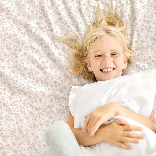 Juego de sabanas organicas MakeMake Full (4 piezas) certificado GOTS sabanas de algodon organico 300 TC Sateen Suave Sabana Ajustable Sabana Plana Fundas de Almohada Infantil Ninos (Full, Gardenia) - Imagen 2