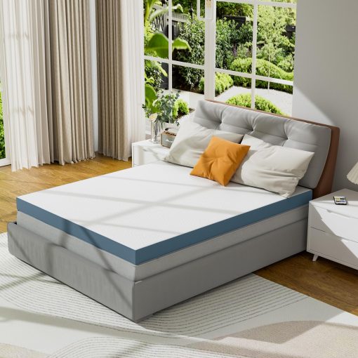 Colchoneta de 4 Pulgadas para Colchon Twin XL, Colchoneta de Espuma Viscoelastica Firme Extra, Colchoneta de Cama de Espuma de Alta Densidad para Alivio del Dolor, con Funda Suave Extraible, Certificado CertiPUR-US - Imagen 9