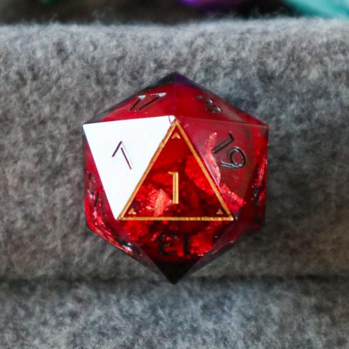Ascendice - Dado flotante para D&D (Bloodlust & Base de Matte Black) - Imagen 3