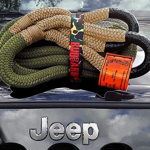 Kit Cinetico Bubba Rope RENEGADE 176655BKG 3/4" x 20" en Tane / Verde para Recuperacion y Remolque de Vehiculos Atascados - Imagen 2