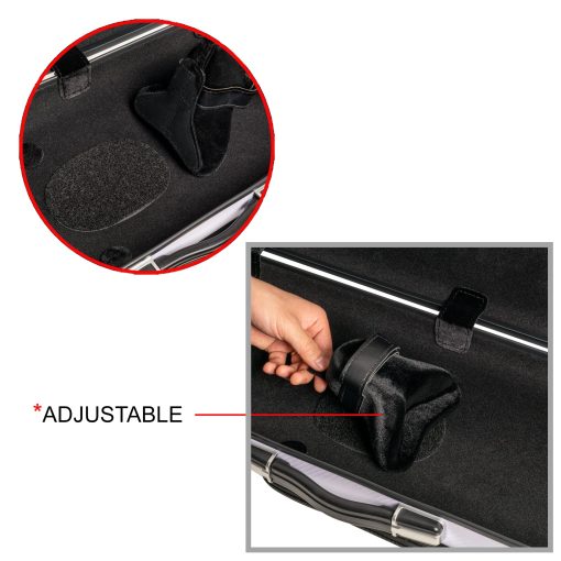 Estuche de Violin Clasico Oblongo de Policarbonato MI&VI NP-7006 (Tamano Completo) 4/4 con Correas de Transporte | Higrometro | Estuche Resistente - por MI&VI MUSIC (Blanco) - Imagen 4