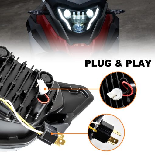 SAUTVS Conjunto de Faros LED para G310GS G310R, Faro Delantero Aprobado por E-Mark con Luces Altas-Bajas DRL para BMW G310GS/G310R 2016-2022 Accesorios - Imagen 5