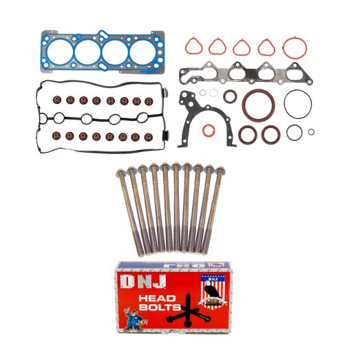 Juego de empaques de cabeza DNJ HGB335 con juego de pernos para 2006-2008 Chevrolet Aveo 1.6L 1598cc 98cid L4 DOHC