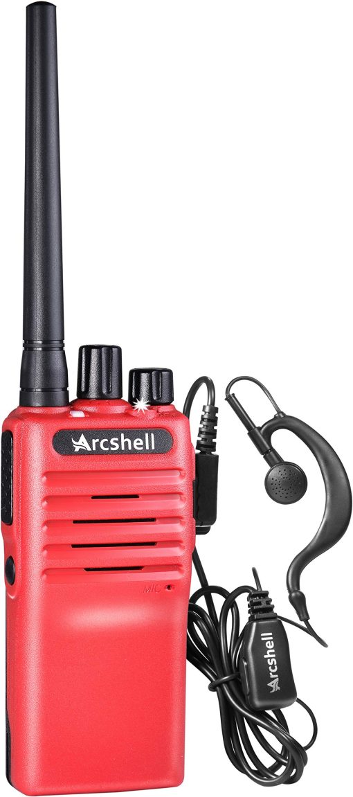Radios bidireccionales de largo alcance recargables Arcshell con auricular 6 Pack Arcshell AR-7 Walkie Talkies Bateria de iones de litio y cargador incluidos - Imagen 3