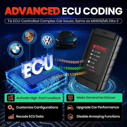 Escaner Autel MaxiCOM MK908 II: 2024 Android 10, Actualizacion de MK908/ MS906BT/ MS906 Pro, Mismo Codificacion de ECU que MK908 Pro II/ MS908S Pro II, 38+ Servicios, OE Todos los Sistemas, Auto Scan 2.0, Control Bidireccional - Imagen 5