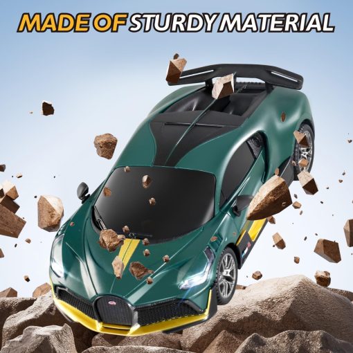 Coche de control remoto MIEBELY - Coche de carreras Rc rapido a escala 1/24, Bugatti Divo 3.7V 500 mAh Juguetes de coche con luz frontal, Modelo de coche de hobby para regalos de cumpleanos ideales para adultos Ninos Ninos de 6 7 8 9 anos de edad - Imagen 5