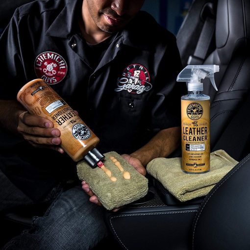 Kit de limpieza y acondicionamiento de cuero Chemical Guys HOL303, para interiores, ropa, muebles, botas y mas (Funciona en cuero natural, sintetico, pleather, cuero falso y mas), 9 articulos - Imagen 8