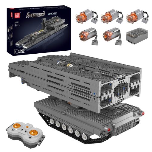 Kit de Construccion de Vehiculo de Puentes Mould King 20029, Juego de Construccion de Tanques Militares, Camion de Puente Tipo Tanque para Adultos y Ninos, 1759 Piezas