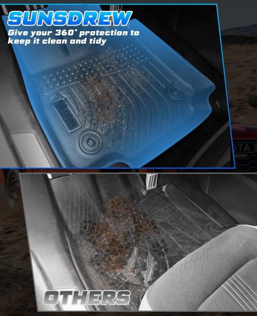 Tapetes para piso Sunsdrew para 2022 2023 2024 Lexus NX Alfombras para todo clima Revestimientos de piso de goma para automoviles OEM Proteccion de alfombras para automoviles pesados Negras Alfombras para automoviles para Lexus NX Accesorios - Imagen 5