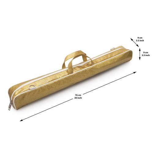 Estuche de baston giratorio Magerdy Fields - Incluye correa de hombro ajustable - Bolso de 30 pulgadas para el baston de girar - Dorado - Imagen 5