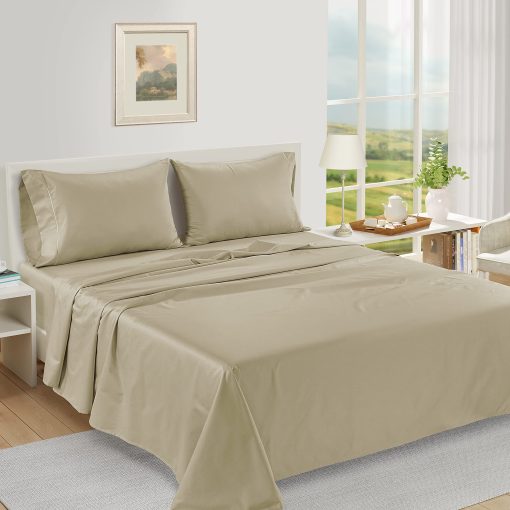 Juego de Sabanas LANE LINEN 100% Algodon Egipcio - Set de Sabanas de 1000 Hilos Queen Size Sabana Ajustable para Cama de Lujo con Bolsillos Profundos de 40.64 cm (Para Colchones de Hasta 43.18 cm) - Imagen 2