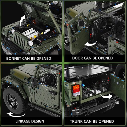 Mould King Off-Road Pickup Wrange, Set de Construccion Tecnica 1:8, Juguetes de Coches de Modelo de Ingenieria Tecnologica para Adultos (2,096 Piezas) - Version Dinamica - Imagen 5