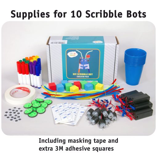 Kit STEM de Inventos DIY Doodling Scribble Bot, Paquete de 10, Juguete Cientifico con Circuitos para Ninos de 8 anos en adelante - Imagen 4