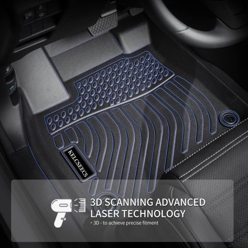 Tapetes para Piso Personalizados KELCSEECS para Subaru Ascent 7 Pasajeros(Bucket Seating) Tapetes para Automoviles Todo Clima Protectores para Pisos Delanteros, Traseros y de la 3a Fila Accesorios para Subaru Ascent Negro - Imagen 3