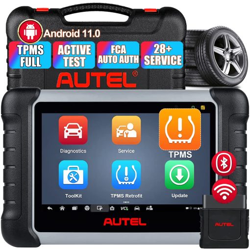 Autel Scanner MaxiCOM MK808Z-TS: Herramienta TPMS Bidireccional Basada en Android 11, Actualizada de MK808TS/MK808BT/TS608Pro con Prueba Activa, 28+ Servicios, Diagnostico de Todos los Sistemas por Bluetooth, Programa de Sensor/Reaprendizaje