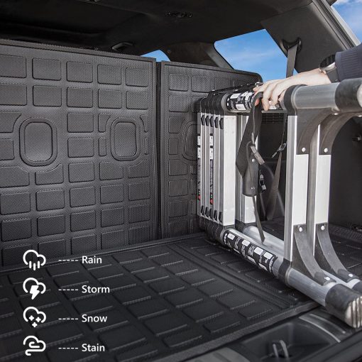 Forro para maletero Xipoo compatible con Hyundai Palisade 2020-2024 con alfombra trasera para respaldo y alfombra para piso - Accesorios para Hyundai Palisade (Forro para maletero de respaldo y alfombra para piso) - Imagen 5