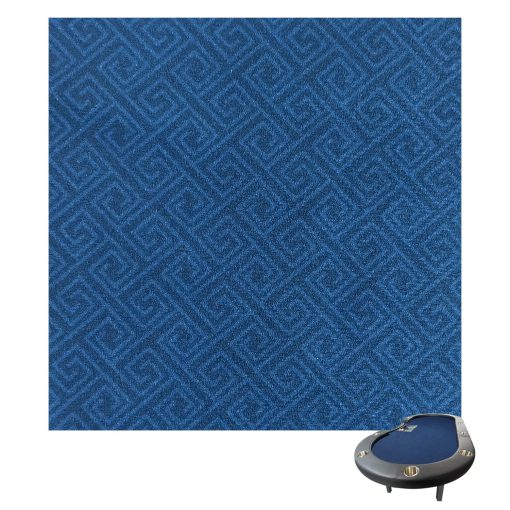 Tapete Profesional para Casino Luckin Sports 108 X 56 pulgadas para Texas Hold'em Poker y Blackjack. 100% Tela, Impermeable y Resistente a las Manchas, Lavable y Planchable. (Lineas Cuadradas Azules)