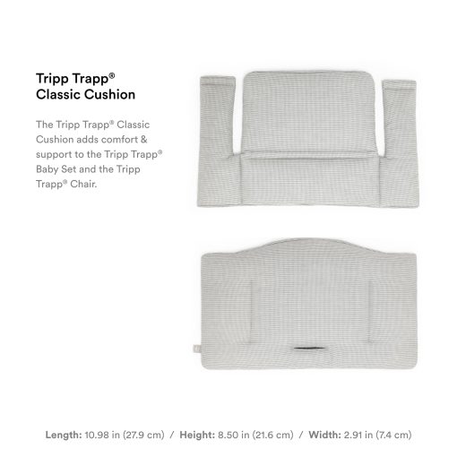 Cojin Clasico Stokke Tripp Trapp, Gris Nordico - Combinable con la Silla Tripp Trapp & Trona para Soporte y Comodidad - Lavable a Maquina - Se Adapta a Todas las Sillas Tripp Trapp - Imagen 3