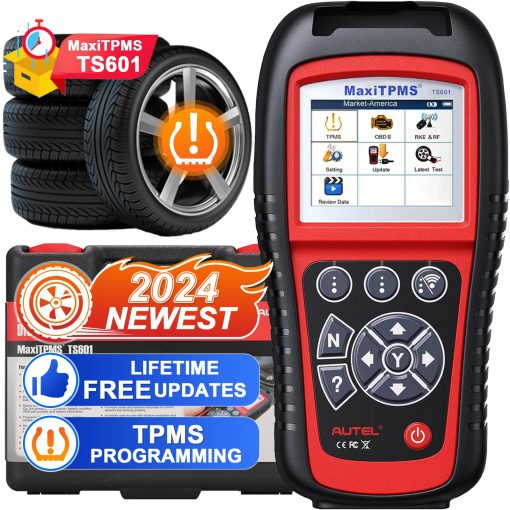 Autel MaxiTPMS TS601 TPMS Relearn Tool - Herramienta de Programacion TPMS Actualizacion de Autel TS508K/TS508/TS501/TS408/TS401, Activar/Reaprender Todos los Sensores TPMS Conocidos, Programar MX-Sensors (315/433MHz), Restablecer TPMS
