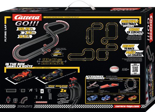 Carrera GO!!! Set de Pista de Carreras de Autos a Escala Electrica para Ninos 1:43, Flying Lap - Imagen 7