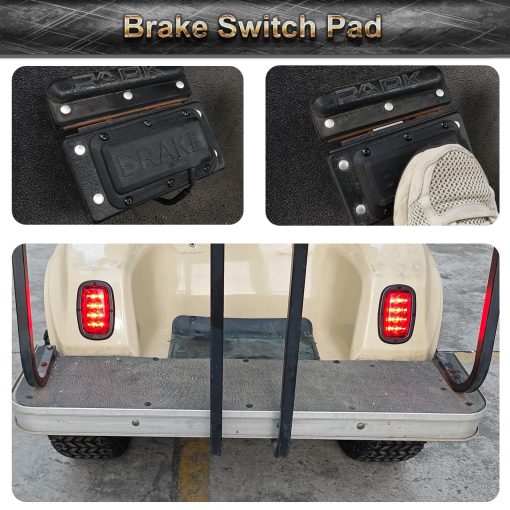 Kit de luces de golf Orle Oko Deluxe para carrito de golf Club Car DS 12V Kit mejorado de faros y luces traseras para carrito de golf legal en la calle DS con luces LED desde 1993 en adelante con senales de giro interruptor de luces de emergencia bocina almohadilla de freno - Imagen 5