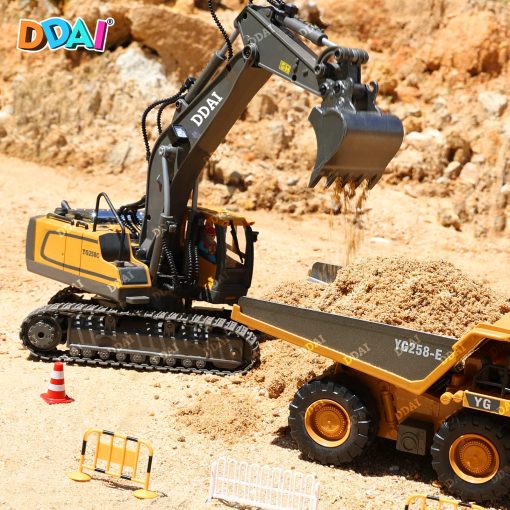 DDAI Excavadora de Control Remoto para Ninos de 8-12 anos Mejores Ideas de Regalo para nino de 3 4 5 6 7 8 9 10+ Anos Excavadoras de Construccion RC Recargables Vehiculos de Ingenieria con Pala de Metal - Imagen 4