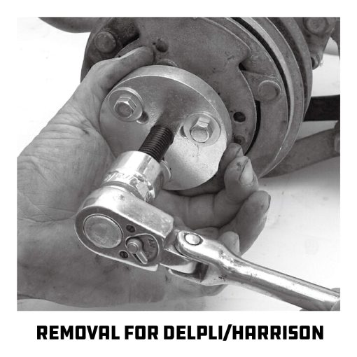 Kit de herramientas Powerbuilt Master AC Clutch Removal & Installation, Servicio de embragues de compresor de aire acondicionado automotriz, Herramienta de sujecion, instalador, removedor - 647756, Negro, 23 piezas - Imagen 7