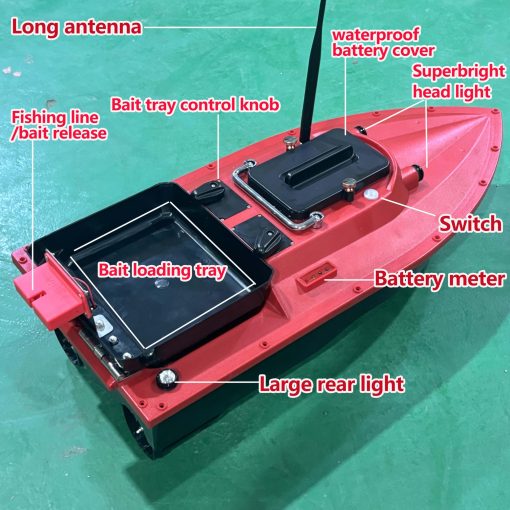 Barcos de pesca de cebo de alta velocidad RC para pesca en oceanos y lagos CRESEAPRODUCTS, alcance de 500M, carga de 4.5KG, control de crucero - Imagen 5