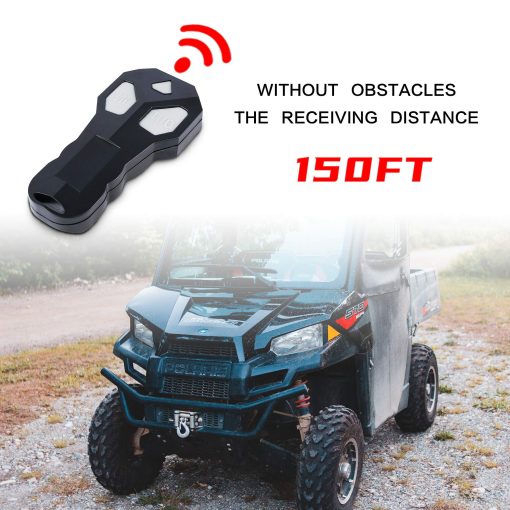 XPV AUTO 12V 4500LBS Cabrestante Electrico de Cable de Acero para Remolque de ATV/UTV 4x4 con Control Remoto Inalambrico Soporte de Montaje IP66 Impermeable Cabrestante Electrico con Rodillo de Guia de 4 Vias - Imagen 5