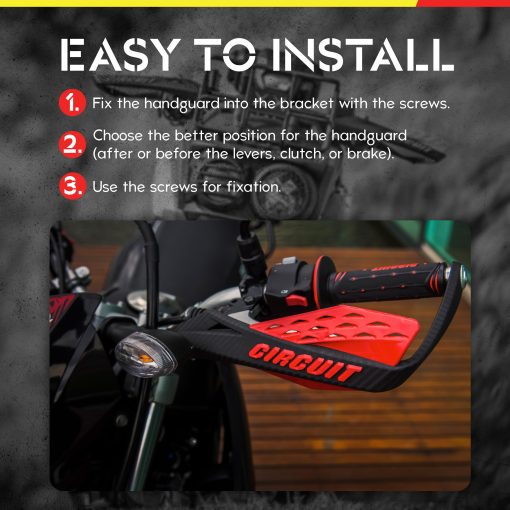 Protectores de Manillar para Motocicleta - Protectores de Manillar Fenix de Alta Resistencia para Cualquier Clima - Protectores de Manillar de Moto de Cross Naranja para Manillares de 7 y 8 Pulgadas con Tornillos - Imagen 7