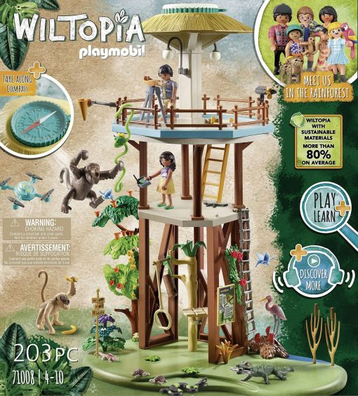 Torre de Investigacion Wiltopia de Playmobil con Brujula - Imagen 3