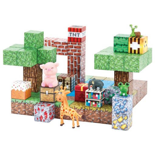 Early Edu Central 137PCS Juego de Bloques de Construccion Magneticos - Juguete Magnetico STEM Set Sensorial con Figuras de Animales y Folleto - Cubo Magnetico de 1" para Niños y Niñas, Juego de Bloques Magneticos Basado en Juegos para Niños de 3-9 - Imagen 9