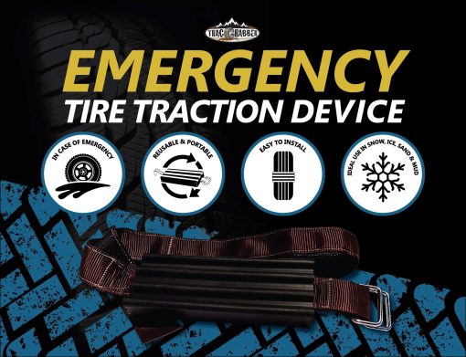 Dispositivo de Traccion de Neumaticos TRACGRABBER para Neumaticos Sobredimensionados en Camiones/SUVs, Set de 4 - Hecho en EE.UU., Facil de Instalar, Salgase Rapidamente de Nieve, Barro y Arena - Una Alfombrilla de Traccion para Nieve o Alternativa a las Cadenas de Neumaticos - Imagen 2