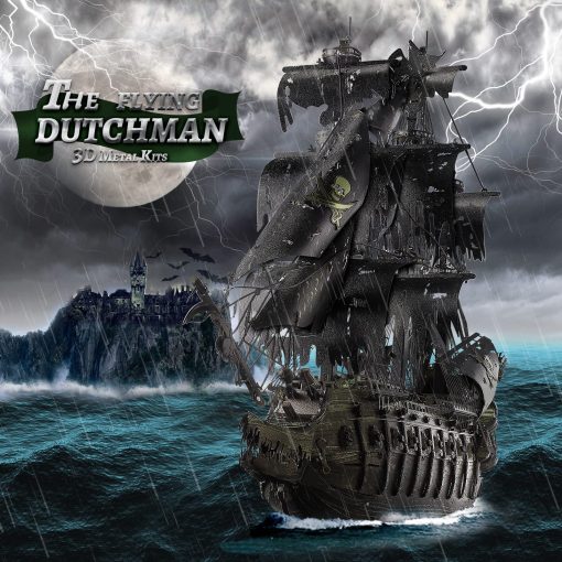 Rompecabezas 3D Piececool con Juegos de Herramientas DIY, Kit de Construccion de Modelo de Barco Pirata Flying Dutchman, Rompecabezas Metalicos 3D Dificiles para Adultos, Grandes Regalos de Navidad y Cumpleanos - Imagen 5