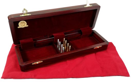 Tablero de Cribbage Continuo de 12 1/2" con Almacenamiento de Cartas en Madera de Arce y Pistas de Madera Roja - Imagen 5