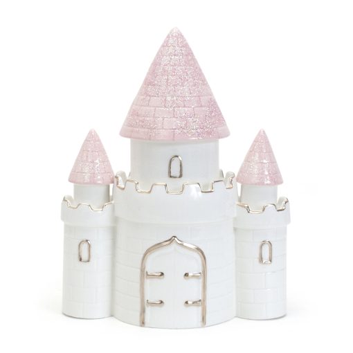 Alcancia Princesa Castillo Ceramica Suena en Grande para Ninas, Rosado