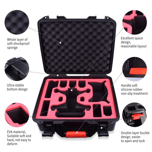 Estuche rigido profesional FPVtosky para DJI FPV [Estuche solamente] - Accesorios de transporte para dron DJI FPV - Compatible con 6 baterias - Manten las helices puestas - Compatible con Goggles Integra - Imagen 4