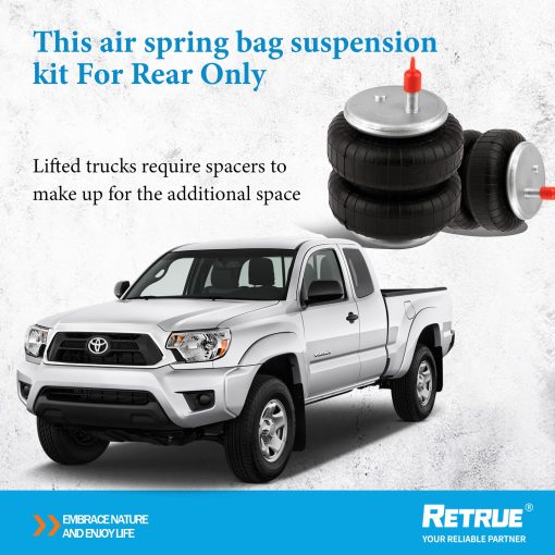 Kit de Suspension de Bolsa de Aire RETRUE para Toyota Tundra 2007-2021 [hasta 5,000 libras de Capacidad de Nivelacion de Carga] Reemplaza Firestone 2445 - Imagen 7