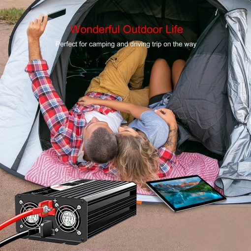 Inversor de Onda Sinusoidal Pura Xijia 1500W (Potencia Pico 3000W) DC 36v a 120v Inversor 60HZ Convertidor Solar para Uso en el Hogar Coche (DC36V (Rango 30V-45V) 1500W) - Imagen 7