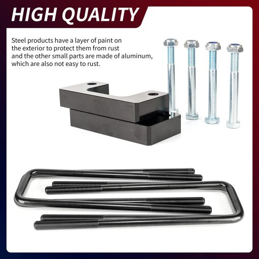 Kit de Nivelacion Levantamiento de Suspension - Elevador de 3.5" Delante y 3" Atras Compatible con Chevrolet Silverado 1500 GMC Sierra 1500 2WD 4WD 2007-2019 - Imagen 4