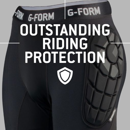 Pantalones G-Form MX - Pantalones de Compresion Acolchados - Accesorios para Bicicleta para Seguridad - Negro, Adulto Mediano - Imagen 3