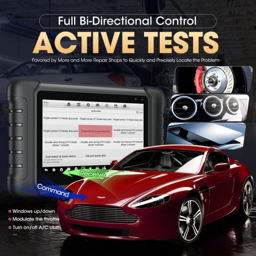 Autel Scanner MaxiCheck MX808S, 2024 version de EE.UU. de MaxiCOM MK808S/ MK808Z, Funciona como MX900, Herramienta de escaneo de control bidireccional completo, Pruebas activas de 3000+, 28+ Servicios, Todos los sistemas de OE, Android 11, FCA AutoAuth - Imagen 5
