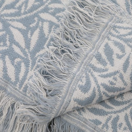 Manta Jacquard Willow Blue de Half Moon Bay Shruti William Morris | 125x150cm - Imagen 3