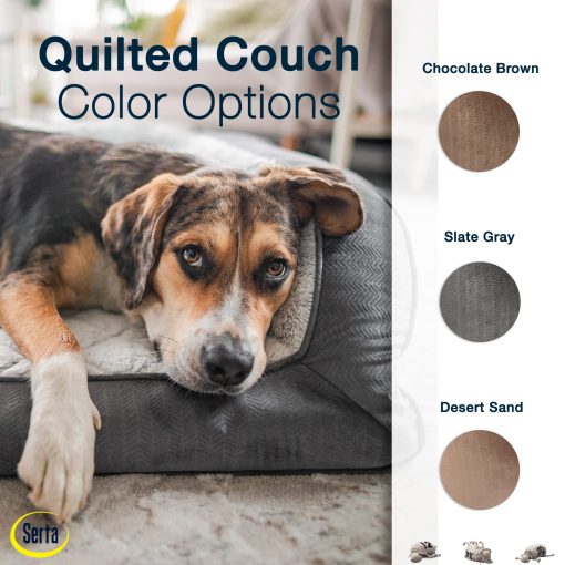 Cama para Perros Serta Ortopedica con Cojin Acolchado - Gris Pizarra (Grande) - Imagen 6