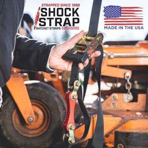 SHOCKSTRAP 7RSBK4PKP Amarre con Trinquete y Absorbedor de Impactos Integrado, 1.5" x 7' Correa de Seguridad de Poliester Negro, Paquete de 4 - Imagen 7