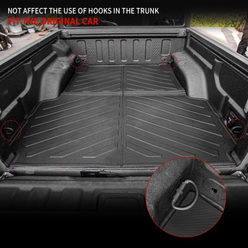 Alfombrilla para cama compatible con 2020-2024 Jeep Gladiator Liner para cama de maletero de TPE Todas las estaciones Accesorios para Jeep Gladiator 2023 - Imagen 6