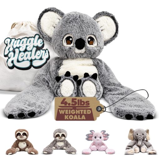 Koala de Peluche Ponderado para Adultos y Ninos 4.5 lbs - 38" de Largo Brazos Reconfortantes para Abrazos Reconfortantes Peluches Ponderados - Peluches para Ansiedad y Alivio del Estres - Noa Koala