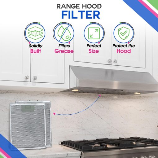 Filtro de Campana Extractora de Repuesto para SB08087294 11.75 x 9.40 Pulgadas Filtro de Grasa de Aluminio para Campana Extractora Broan - Filtro de Aire para Campana de Cocina Entering Stove Hood Vent Filter - Imagen 2