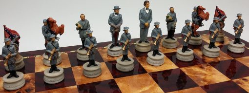 Conjunto de piezas de ajedrez de la Guerra Civil de los Generales de EE. UU. Pintadas a mano - SIN TABLERO - Imagen 6