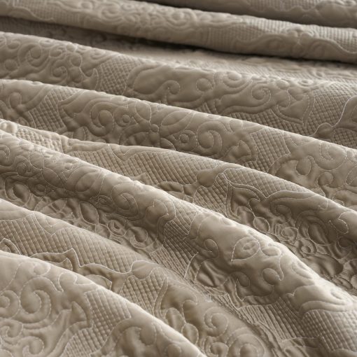 Juego de Edredon de Seda Satinada Maravillosa 5 Piezas Lujo Fundas Nordicas Reversibles Bordado Damasco Floral Paisley Patron Ligero Cubrecamas Set de Ropa de Cama con Funda de Almohada y Fundas de Almohada - Imagen 6